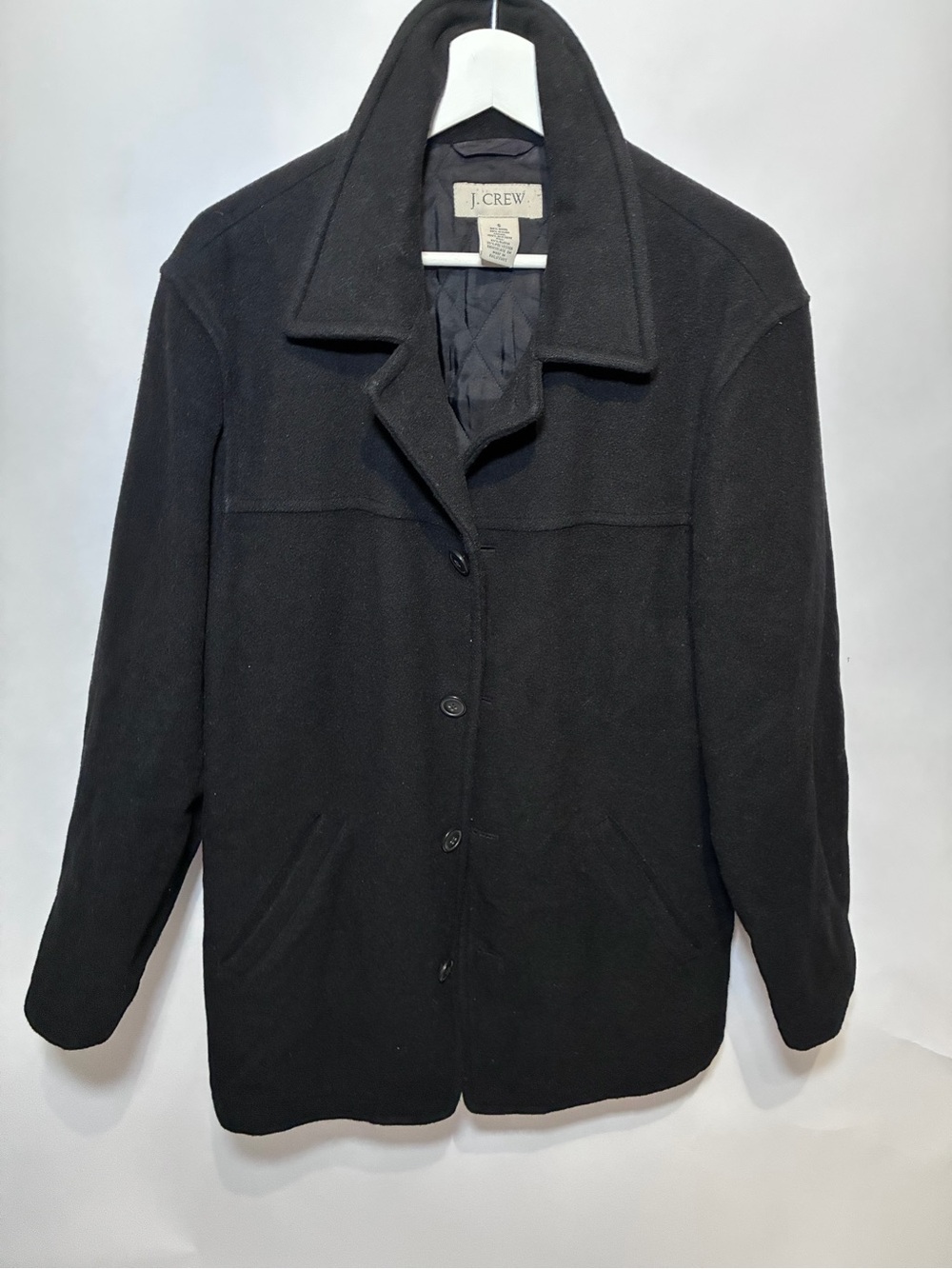 J. Crew Black Men's Wool Pea Coat